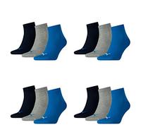 Puma Unisex Quarter Plain 3P, Socken 3 Paar blue / grey melange blue / grey melange 35-38