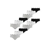 PUMA Hipster Iconic – 6er Pack Soft Cotton Stretch Damen Grau/Weiß/Schwarz Größe M