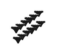 PUMA 12er Pack Women String Damen Slip Unterwäsche 701218849, Farbe:001 - Black, Bekleidungsgröße:S