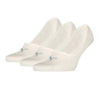 PUMA Unisex Füßlinge, 3er Pack - Footie, einfarbig Elfenbein EUR 43-46