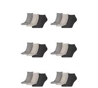 PUMA 18 Paar Sneaker Invisible Socken Gr. 35-49 Unisex für Damen Herren Füßlinge, Farbe:800 - anthraci/l mel grey/m me, Socken & Strümpfe:35-38