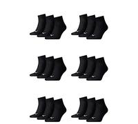 PUMA Unisex Plain Quarter Socken, Schwarz, 47-49 EU, 3er Pack