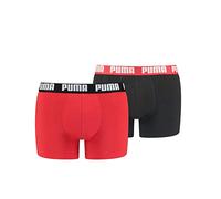 PUMA 2 er Pack Boxer Boxershorts Men Herren Unterhose Pant Unterwäsche, Farbe:786 - Red/Black, Bekleidungsgröße:S