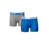 PUMA 2 Pairs of Boys Boxer Short Briefs Blue/Grey 9-10