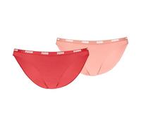 PUMA 2er Pack Damen Unterwäsche Iconic Bikini Slips, Farbe:Koralle, Wäschegröße:S, Artikel:603031001-025 Coral Combo