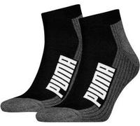 Puma 2P BWT Cushioned Quarter Sock Schwarz Gr 39/42