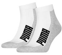 Puma 2P BWT Cushioned Quarter Sock Weiß Gr 35/38