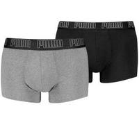 Boxer PUMA "Everyday Hipster", Herren, Gr. L, grau (grau, meliert, schwarz), Jersey, Obermaterial: 95% Baumwolle, 5% Elasthan, bedruckt, unifarben mit Farbeinsatz, körpernah, Unterhosen, ohne Eingriff