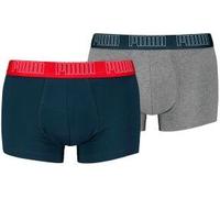 PUMA Boxer Trunk Boxershorts Men Herren Everyday Unterhose Pant Unterwäsche 2er Pack, Farbe:Navy/Grey Melange, Bekleidungsgröße:L
