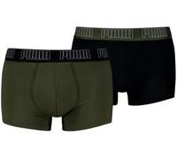 Puma 2P Men Everyday Trunks Schwarz/Grün Baumwolle Small Herren