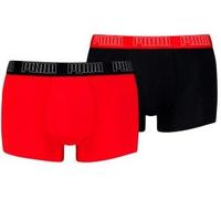 Puma Boxer Trunk Boxershorts Herren Everyday Unterhose Pant Unterwäsche 2er Pack, Farbe: Rot/Schwarz, Bekleidungsgröße:L, rot, L