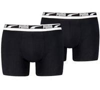 Puma MEN EVERYDAY MULTI LOGO BOXER 2P Herren-Boxershorts, schwarz, größe L