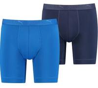 PUMA Boxershorts mit elastischem Logo-Bund im 2er-Pack Modell 'Sport' in Blau, Größe S