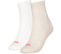 PUMA Damen Heart Logo Recycled Cotton Sock, Oatmeal/White/Peach, 39-42 EU