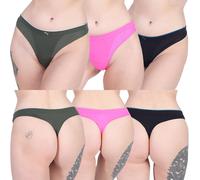 Puma - 2x Puma String Unterhose Damen Frauen Slip Unterwäsche dark / green XS green - Gr. - S