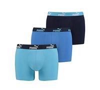 PUMA 3 er Pack Boxer Boxershorts Herren Unterwäsche sportliche Retro Pants, Farbe:101 - Blue Combo, Bekleidungsgröße:S