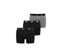 PUMA 3 er Pack Boxer Boxershorts Herren Unterwäsche sportliche Retro Pants, Farbe:Black/Grey Combo, Bekleidungsgröße:L