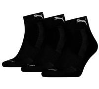 PUMA Unisex Cushioned Quarter Sock, Black - New, 35-38 EU