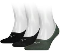 Puma 3P Footie Socks Schwarz/Grün Gr 43/46