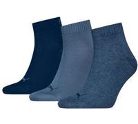 Puma 3P Quarter Socks Jeansblau Gr 39/42