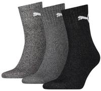 Puma 3P Short Crew Unisex Socks Grau/Schwarz Gr 43/46