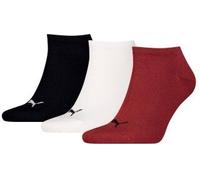 PUMA Unisex Sneaker Sock, Red Combo, 43-46 (3er Pack)
