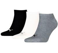 PUMA 6 Paar Unisex Herren Damen Sportsocken Kurzsocken Sneaker Socken, Farbe:Mehrfarbig, Größe:47-49, Artikel:-882 grey/white/black