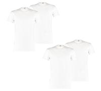 PUMA 4 er Pack Basic Crew T-Shirt Men Herren Unterhemd Rundhals, Farbe:300 - White, Bekleidungsgröße:S