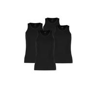 PUMA Herren Tank Top Basic – Single Jersey, Rundhals, einfarbig Schwarz – 6er Pack L
