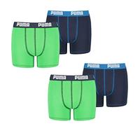 PUMA Kinder Unterhose Boys Basic Boxer 2er-Pack Grün/Blau Größe 158