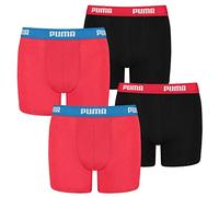 Puma Jungen-Basic-Boxershorts 2er-Pack Rot/Schwarz Größe 15/16 Mit Aucun