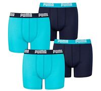 PUMA 6 er Pack Boxer Boxershorts Jungen Kinder Unterhose Unterwäsche, Farbe:789 - Bright Blue, Bekleidung:164