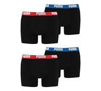 PUMA 2 er Pack Boxer Boxershorts Men Herren Unterhose Pant Unterwäsche, Farbe:Red/Blue, Bekleidungsgröße:L