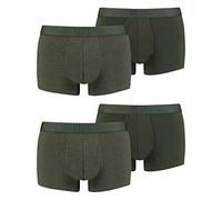 PUMA® Herren Basic Trunks, 2er Pack - Boxer Shorts, Cotton Stretch, grün, S Dunkelgrün