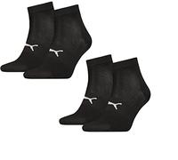 PUMA Socken SPORT LIGHT QUARTER atmungsaktiv, elastisch Herren 2er Pack Schwarz 35-38