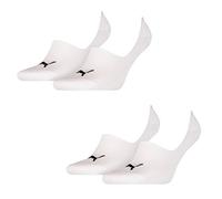 PUMA 4 Paar Socken Footie Sportsocken Invisible Gr. 35-46 Unisex, Farbe:300 - white, Socken & Strümpfe:43-46