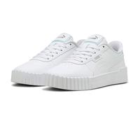 PUMA Sneaker Carina 3.0 Holo 2.0 Jr – Mädchen – Puma White/PUMA Silver/Mauve Mist – Größe 4 UK