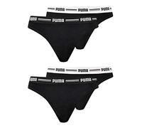 PUMA 4er Pack Damen Unterwäsche Slip Every Day Strings, Farbe:Schwarz, Wäschegröße:XL, Artikel:-200 Black