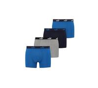 PUMA 4er Pack Elements Boxer Boxershorts Herren Unterwäsche sportliche Retro Pants, Farbe:Blue Combo, Bekleidungsgröße:M