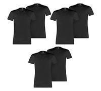 PUMA 6 er Pack Basic Crew T-Shirt Men Herren Unterhemd Rundhals, Farbe:200 - Black, Bekleidungsgröße:S