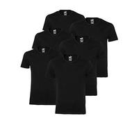 PUMA 6 er Pack Basic Crew T-Shirt Men Herren Unterhemd Rundhals, Farbe:200 - Black, Bekleidungsgröße:S