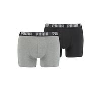 Puma Boxershorts Basic 2er Pack – Herren – dunkelgrau meliert/schwarz – Größe 2XL