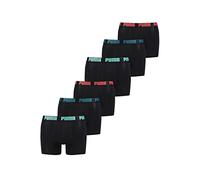 Puma Herren Boxershorts 521015001 – 6er Pack, Tripple Black, Größe XXL