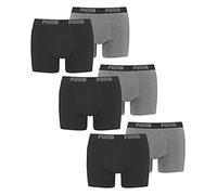 PUMA Boxershorts Herren 8er Pack Dark Grey Melange/Black Größe M