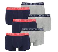 PUMA 6 er Pack Short Boxer/schwarz/Herren Unterhose Unterwäsche, Farbe:006 - Blue/Grey Melange, Bekleidungsgröße:S