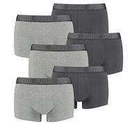 PUMA 6 er Pack Short Boxer/schwarz/Herren Unterhose Unterwäsche, Farbe:008 - Dark Grey Melange/Black, Bekleidungsgröße:XL
