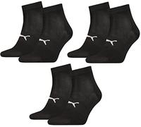 PUMA 6 Paar atmungsaktive, elastische Quarter Socken Damen & Herren/Sportsocken