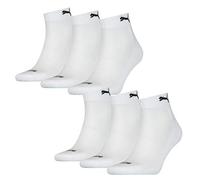PUMA 6 Paar Quarter Socken mit Frottee-Sohle Gr. 35-46 Unisex 1/2 cush Füßlinge