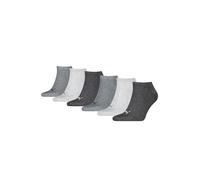 Sneakersocken PUMA "PU Sneaker Socks 6-pack", Damen, Gr. 43-46, grau, Baumwollmischung, bedruckt, unifarben, elastisch, Socken Sneakersocken, mit modischen PUMA-Branding (37334863-43) grau