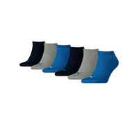 Puma Socken Sneaker Plain 3er-Pack Unisex Blau/Grau Melange Größe 35-38